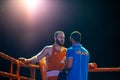 Tsotne Rogava versus Guevara Charon during Boxing match between national teamsÃÂ UKRAINE - ARMENIA